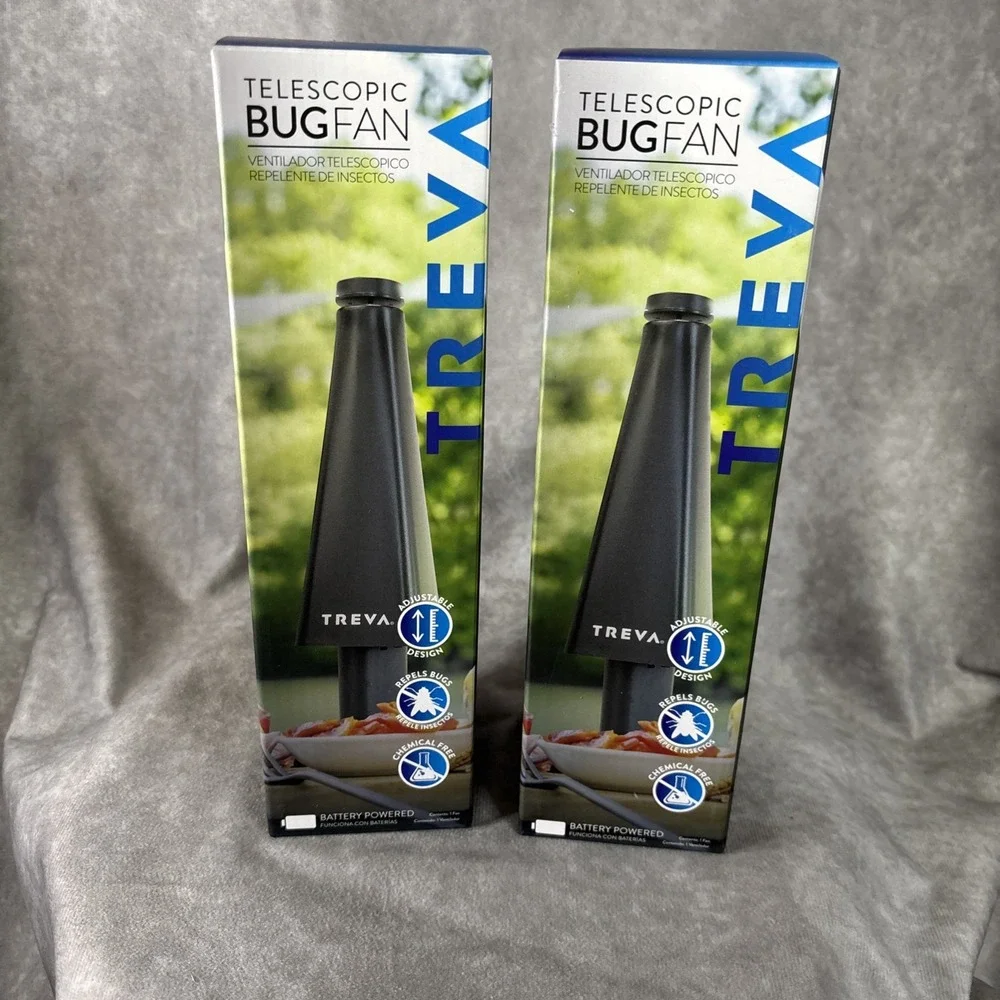 Treva FD15001 Bug Repellent Fan - Black Lot Of 2. Keep Pests Off Your Food
